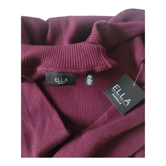 Rafaella Sportswear Pleated Long Sleeve Mock Neck Dress - Picture 3 of 9